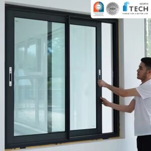 Ventana corrediza de aluminio blanco 1.20 x 1.00 m